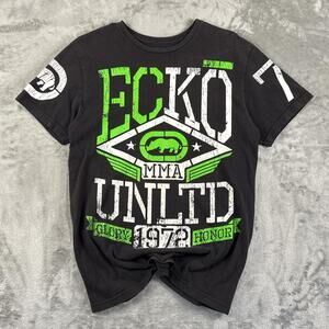 Vintage Y2K Ecko Unltd MMA Proven Champs AOP Graphic T-shirt Size Medium